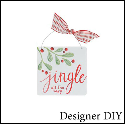 Christmas Holly Ornament | Jingle All The Way - Designer DIY