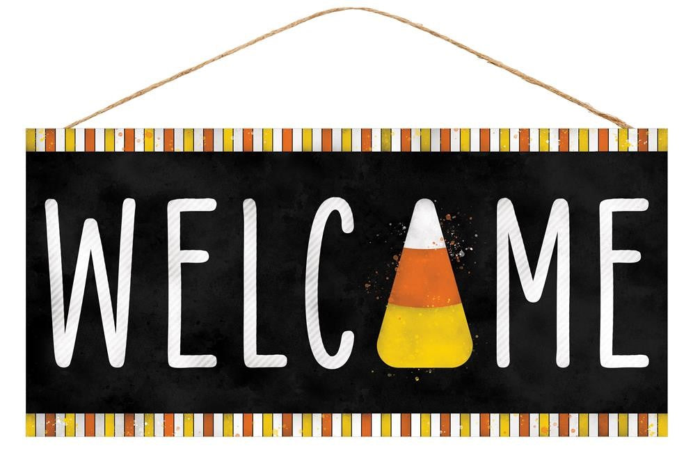 Welcome Candy Corn Sign - Designer DIY