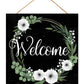 Welcome Floral Wreath Sign - Designer DIY