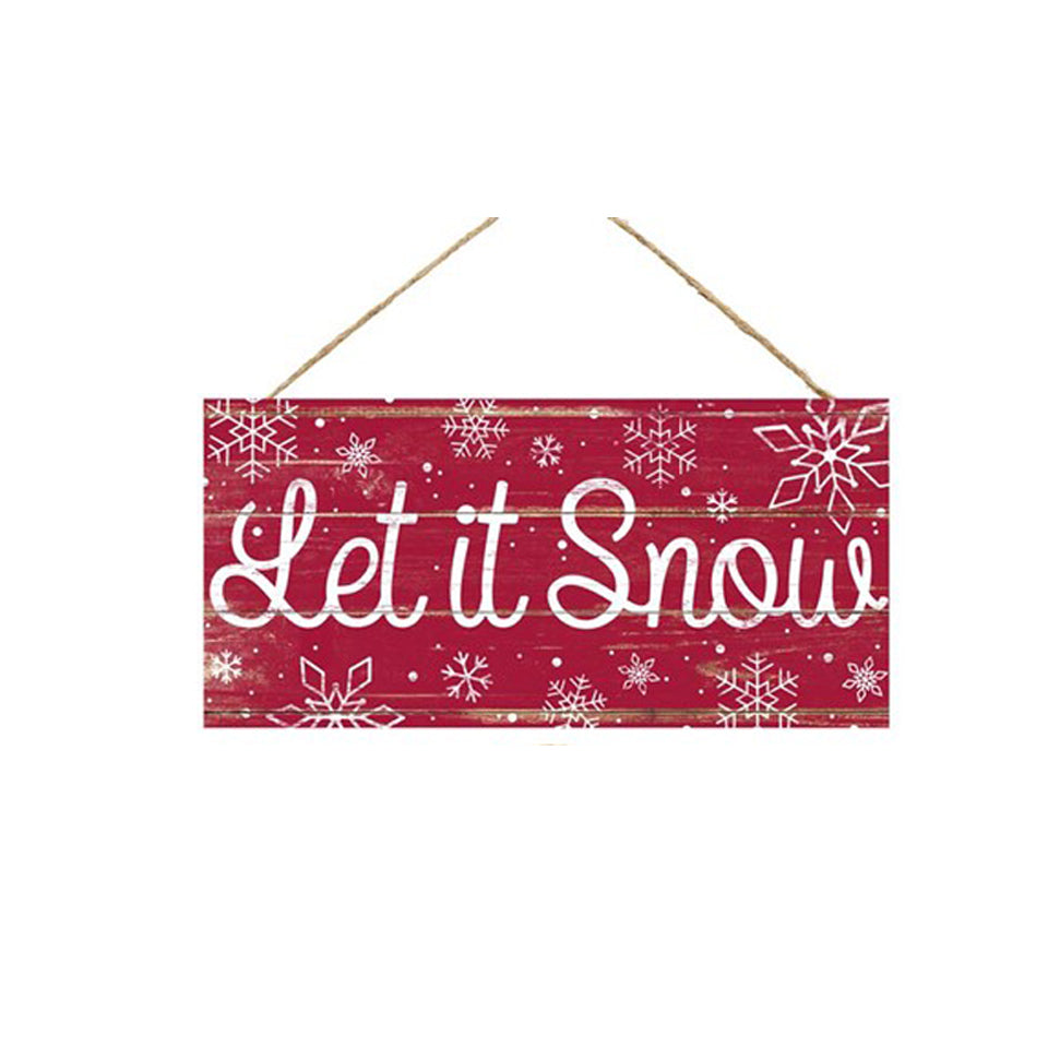 Let It Snow Sign | Red - Designer DIY