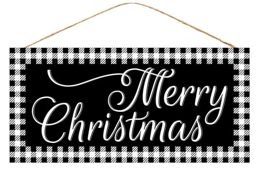 Merry Christmas Sign | Black & White - Designer DIY