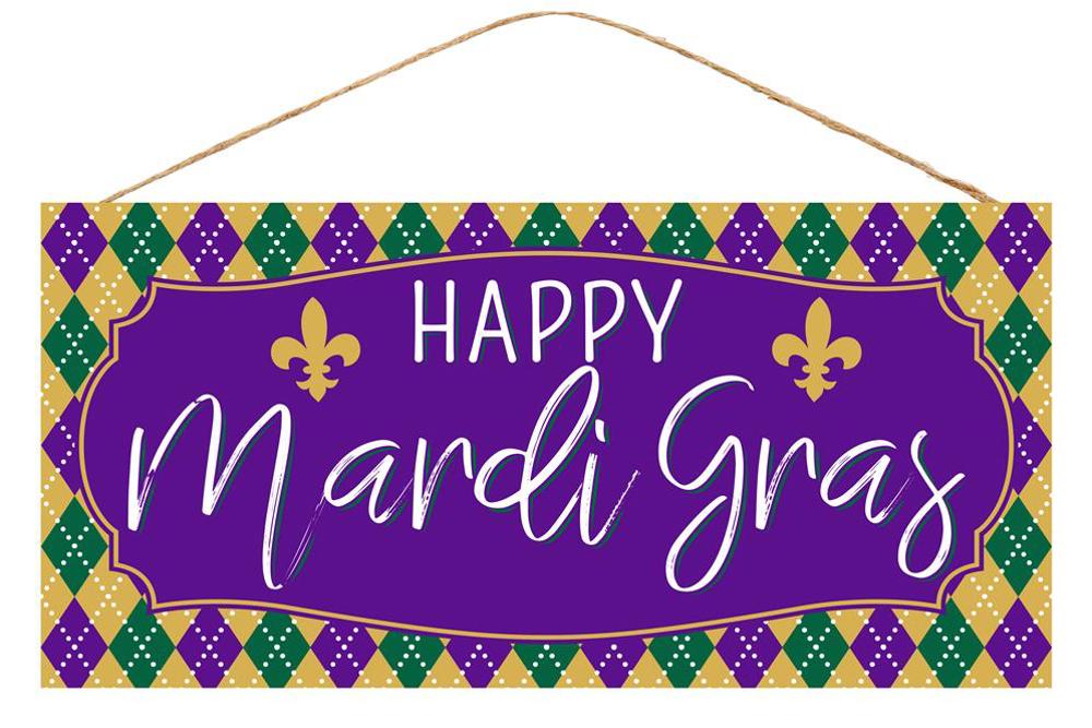 Happy Mardi Gras Sign - Designer DIY