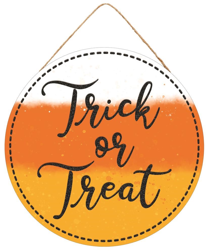 Trick or Treat Round Sign - Designer DIY