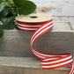 1" Red Stripe DESIGNER Ribbon | 25 YARDS - Designer DIY