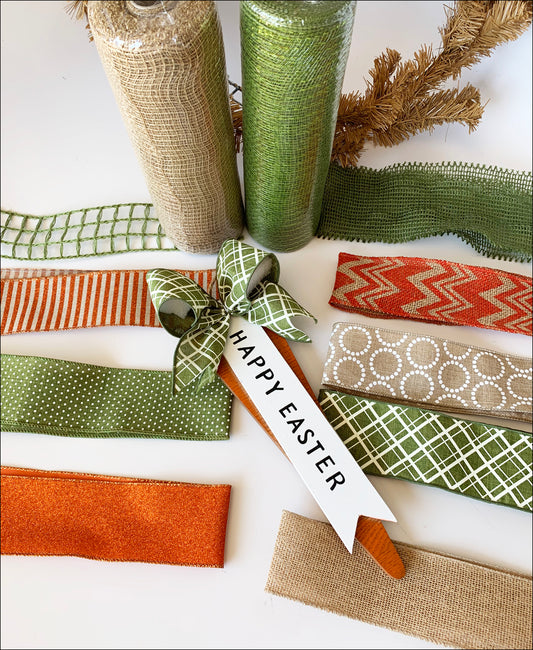 Happy Easter Carrot DIY Wreath Kit - Designer DIY