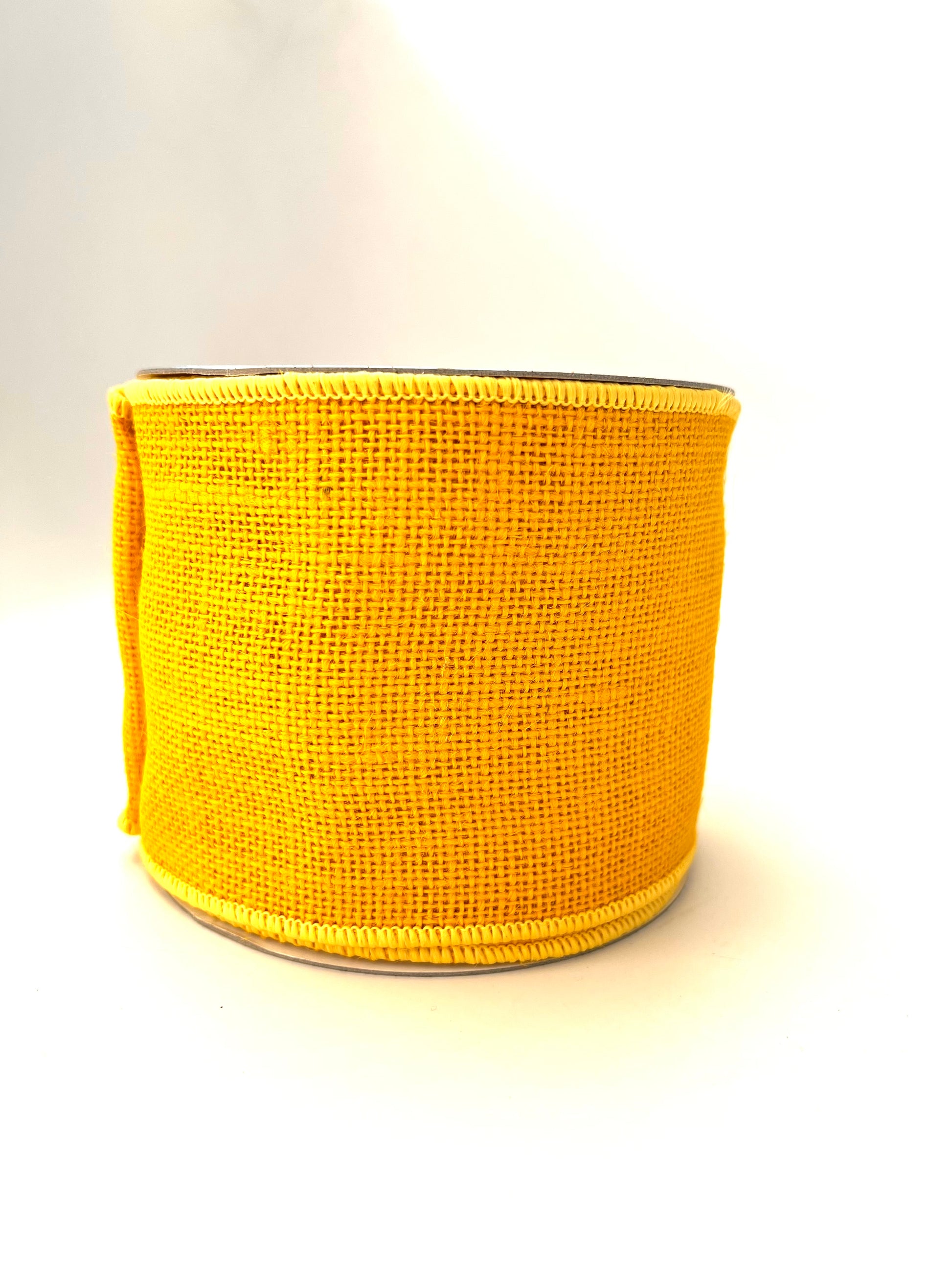 4" Yellow Burlap DESIGNER Ribbon - Designer DIY