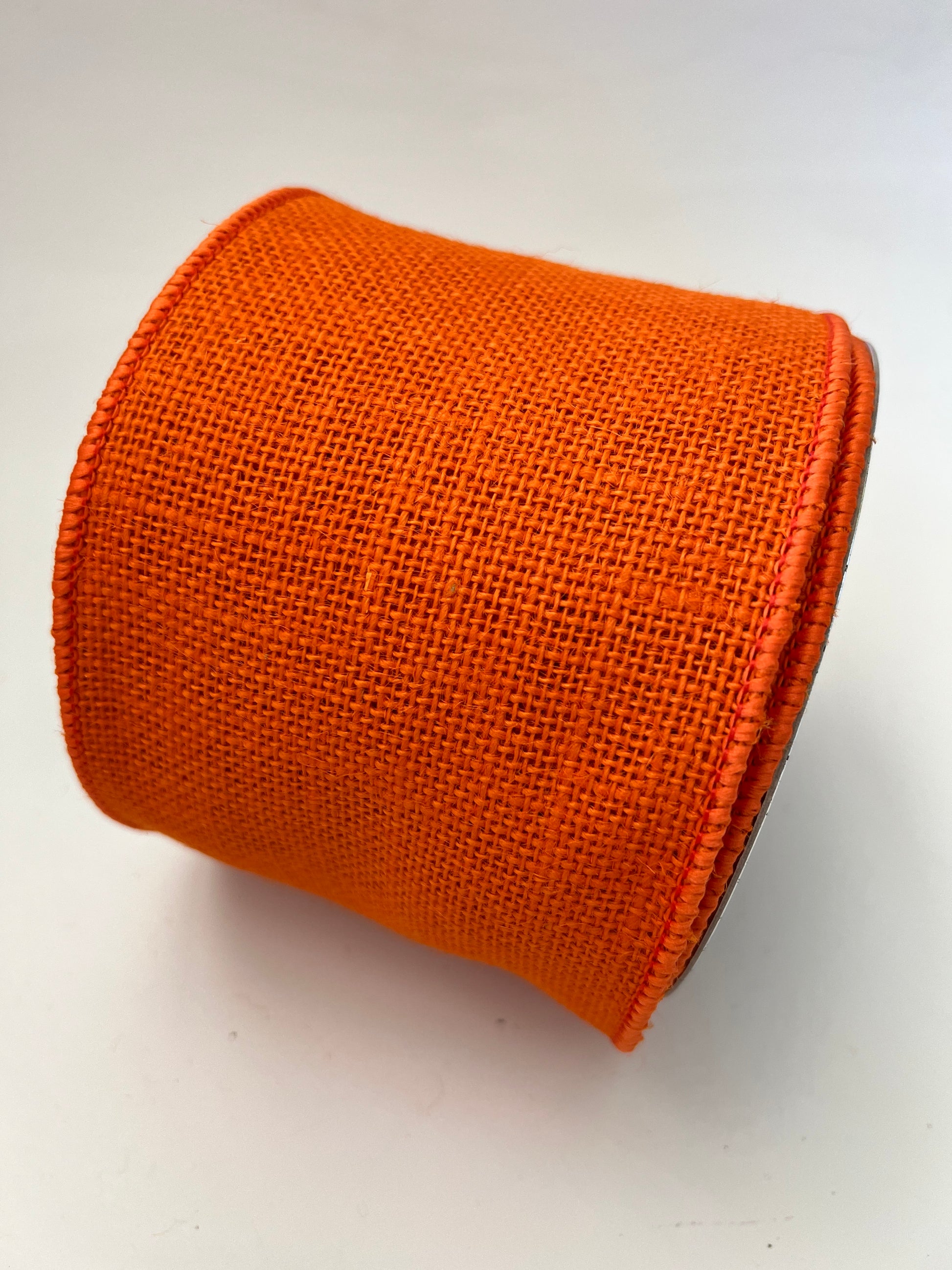 4" Orange Burlap DESIGNER Ribbon - Designer DIY