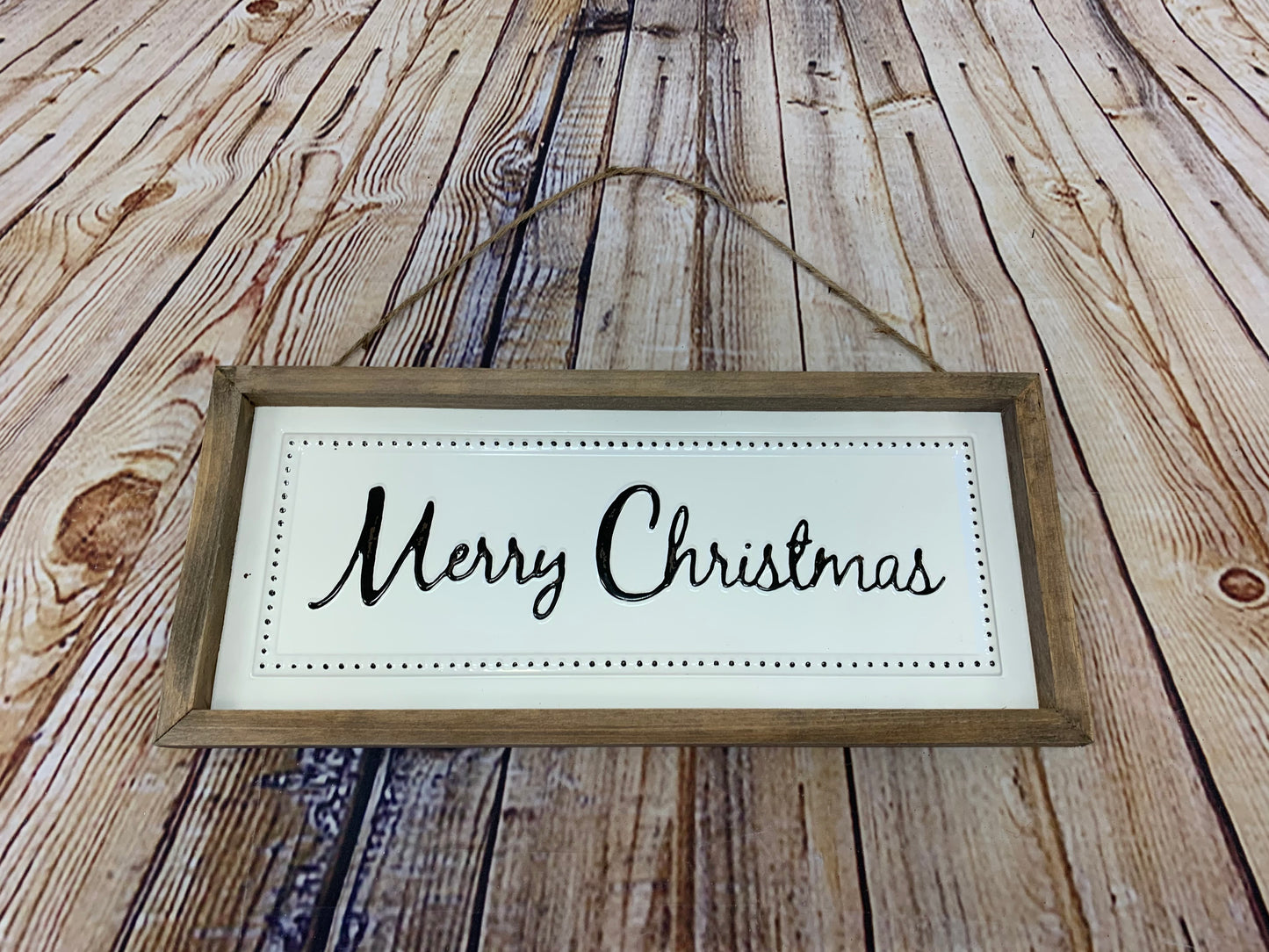 Merry Christmas | White Metal Sign - Designer DIY