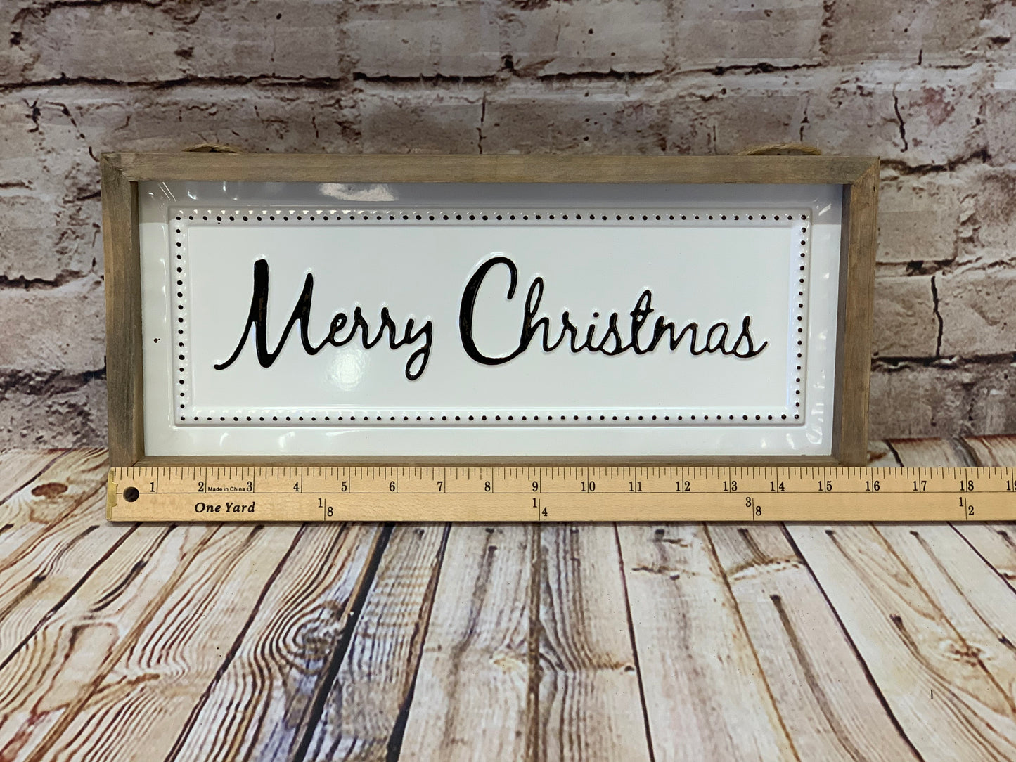 Merry Christmas | White Metal Sign - Designer DIY