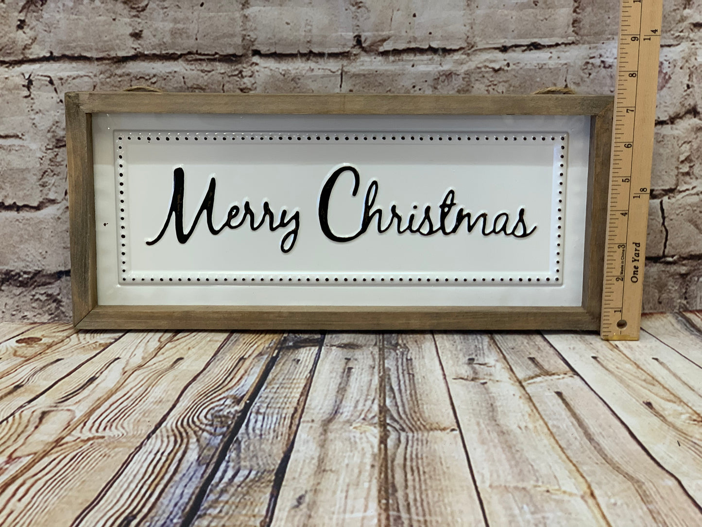 Merry Christmas | White Metal Sign - Designer DIY