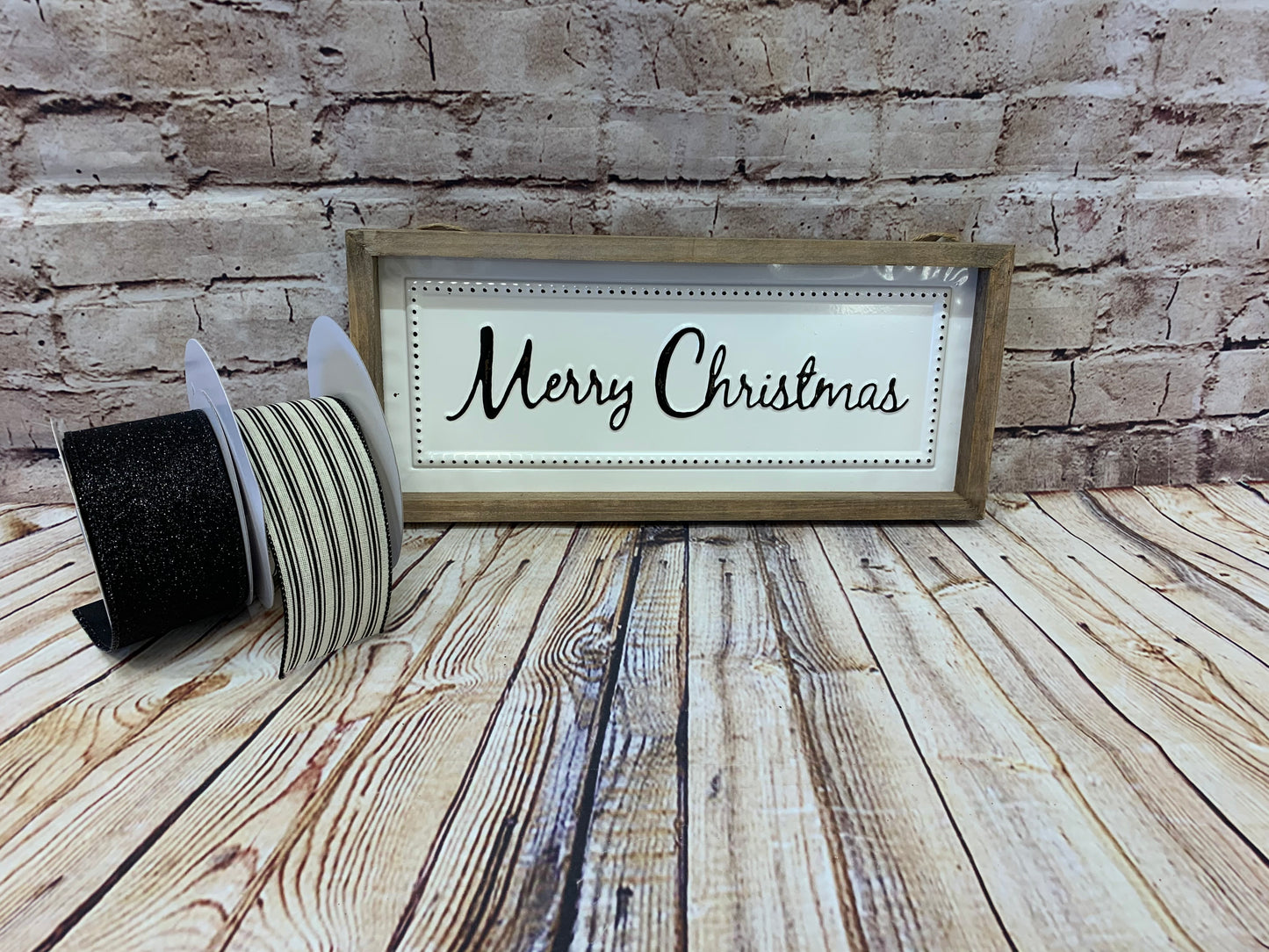 Merry Christmas | White Metal Sign - Designer DIY