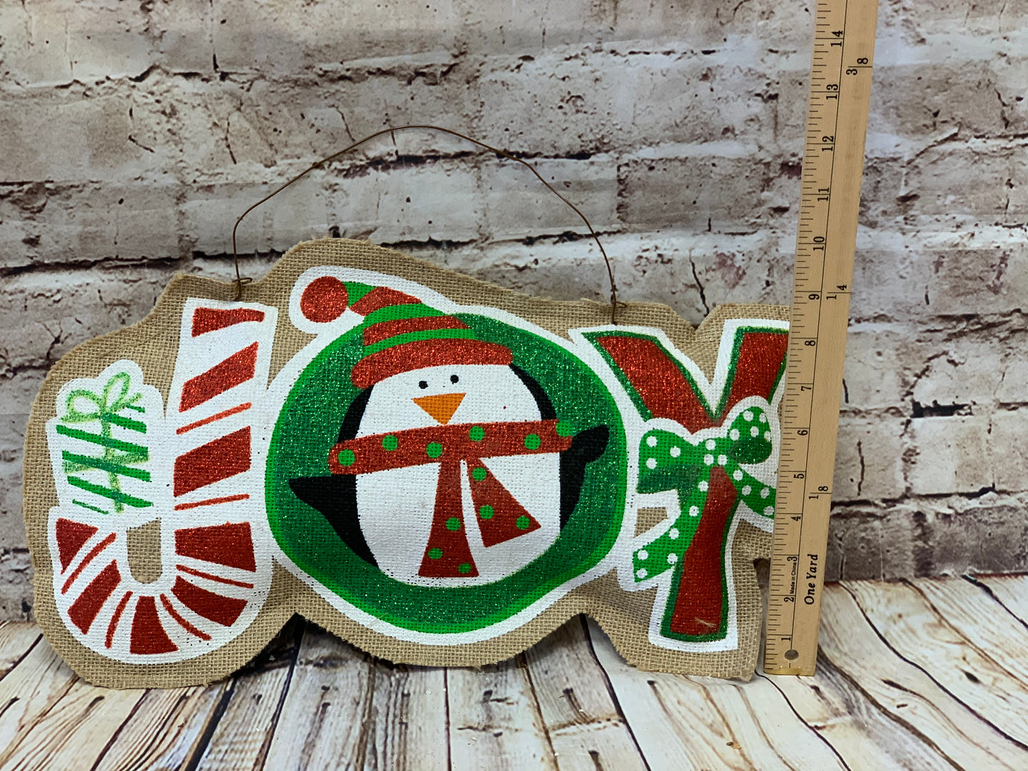 JOY Christmas Penguin Sign - Designer DIY