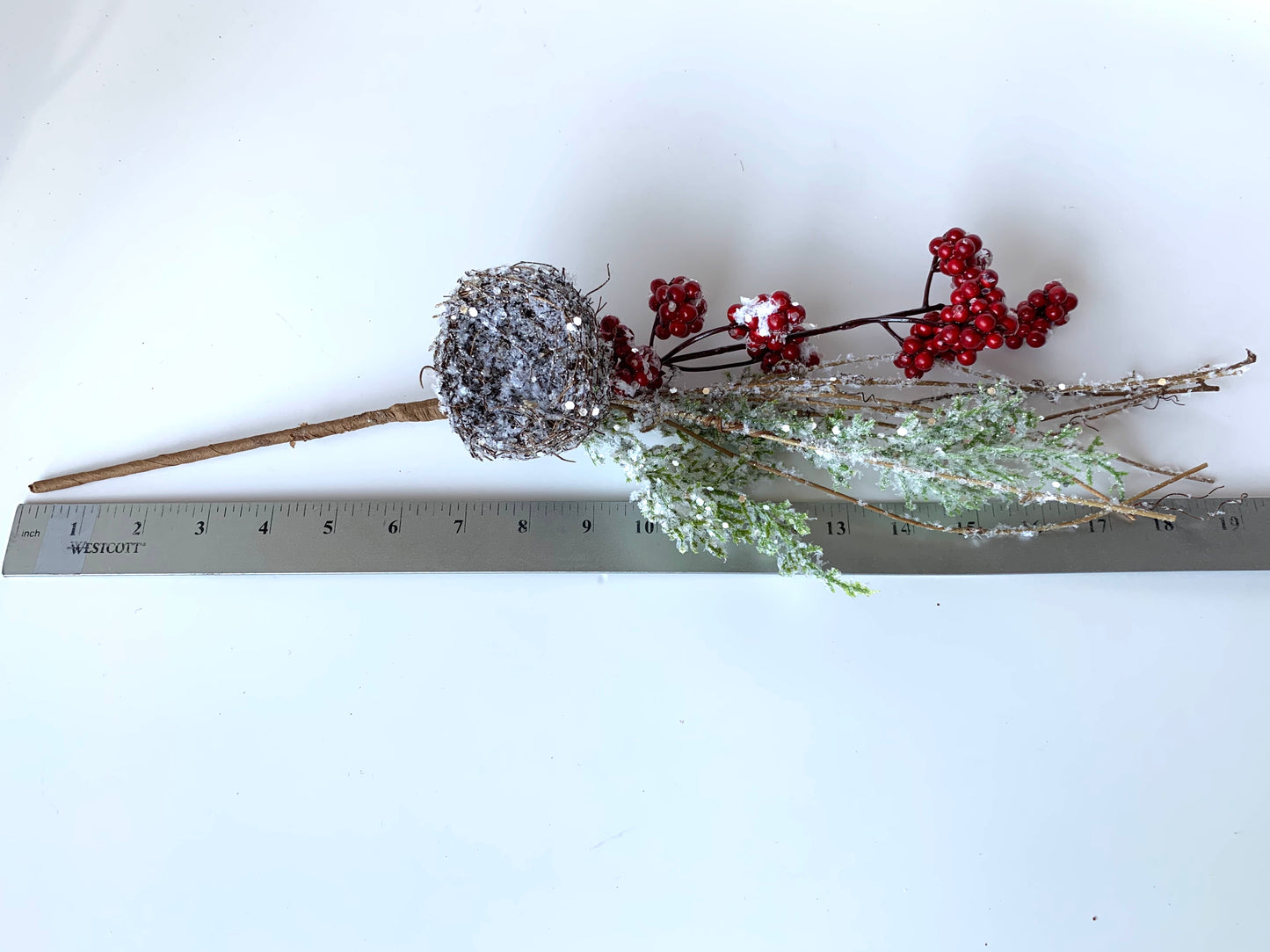 Frosted Nest & Berries Pick - Designer DIY