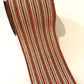 4" Red & White Natural Stripe DESIGNER Ribbon - Designer DIY