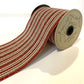 4" Red & White Natural Stripe DESIGNER Ribbon - Designer DIY