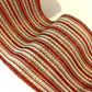 4" Red & White Natural Stripe DESIGNER Ribbon - Designer DIY