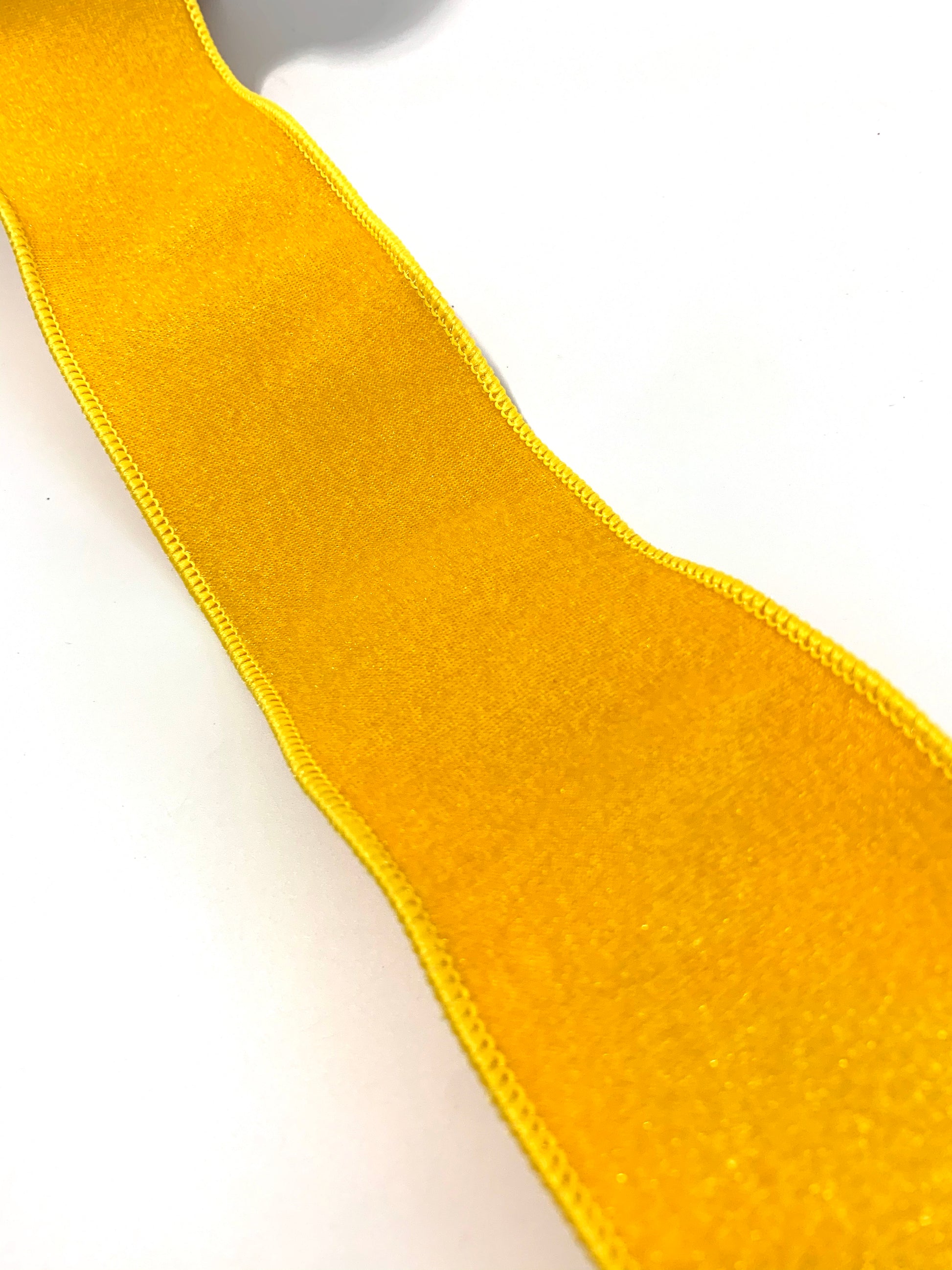 2.5" Yellow Velvet DESIGNER Ribbon | Lemon - Designer DIY