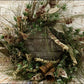 Pine Wreath with Leaves, Bells, and Pine Cones - Designer DIY