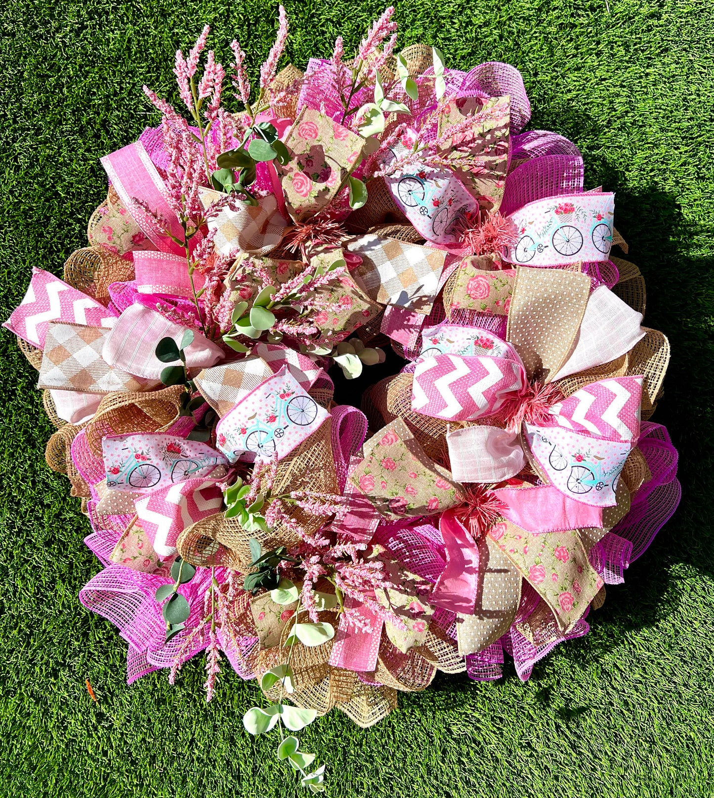 Pink Floral Wreath - Designer DIY