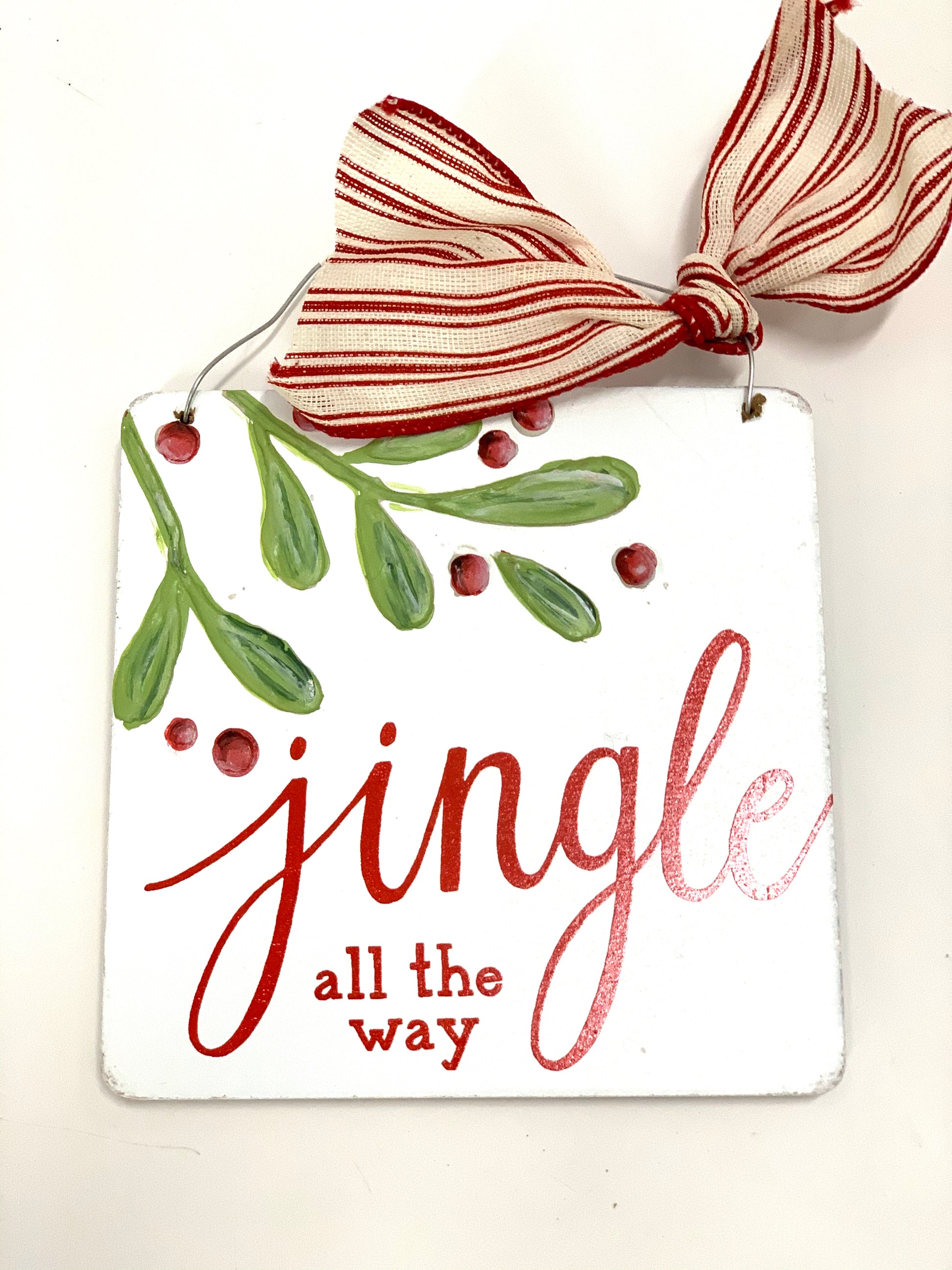 Christmas Holly Ornament | Jingle All The Way - Designer DIY