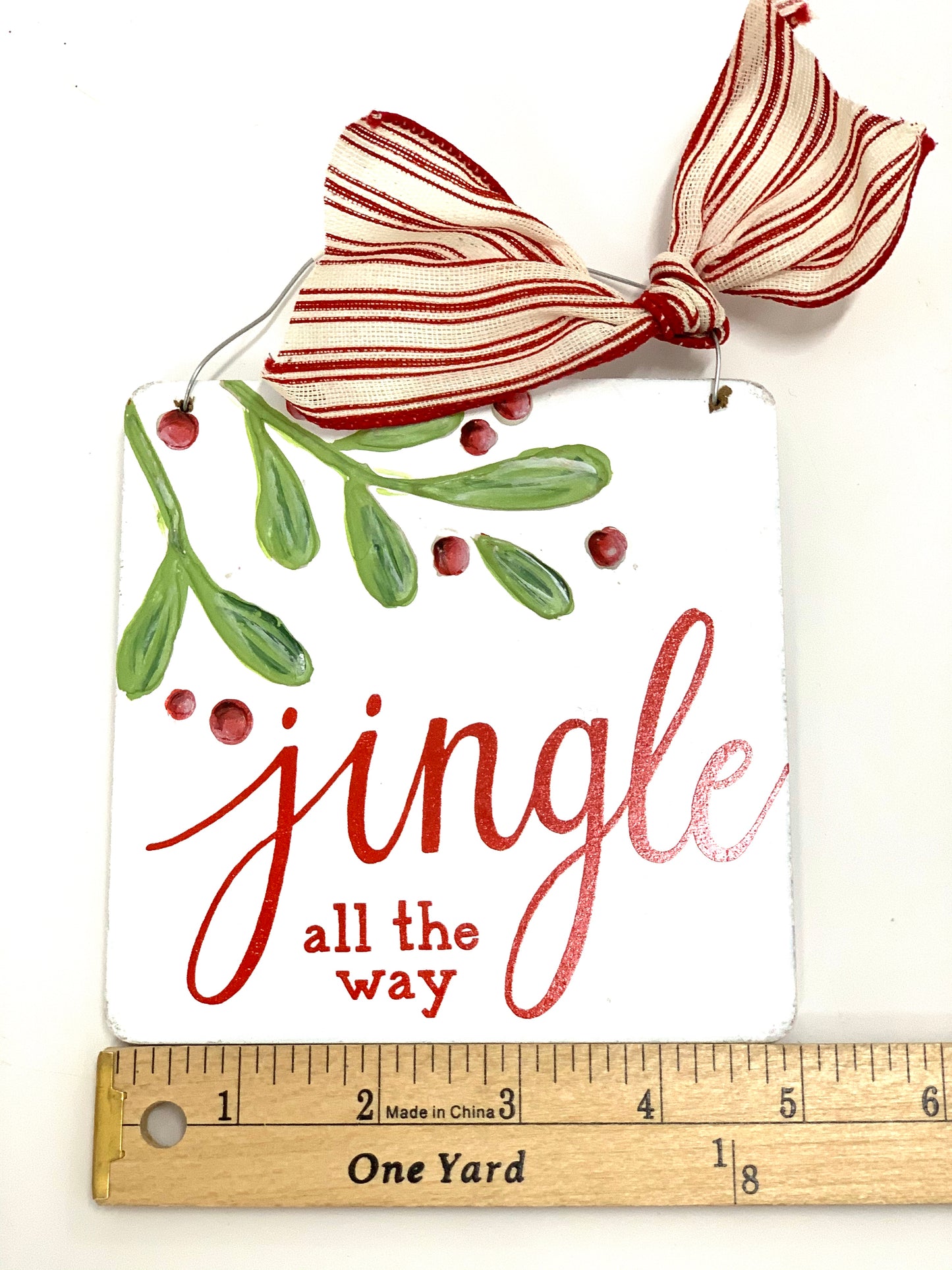 Christmas Holly Ornament | Jingle All The Way - Designer DIY