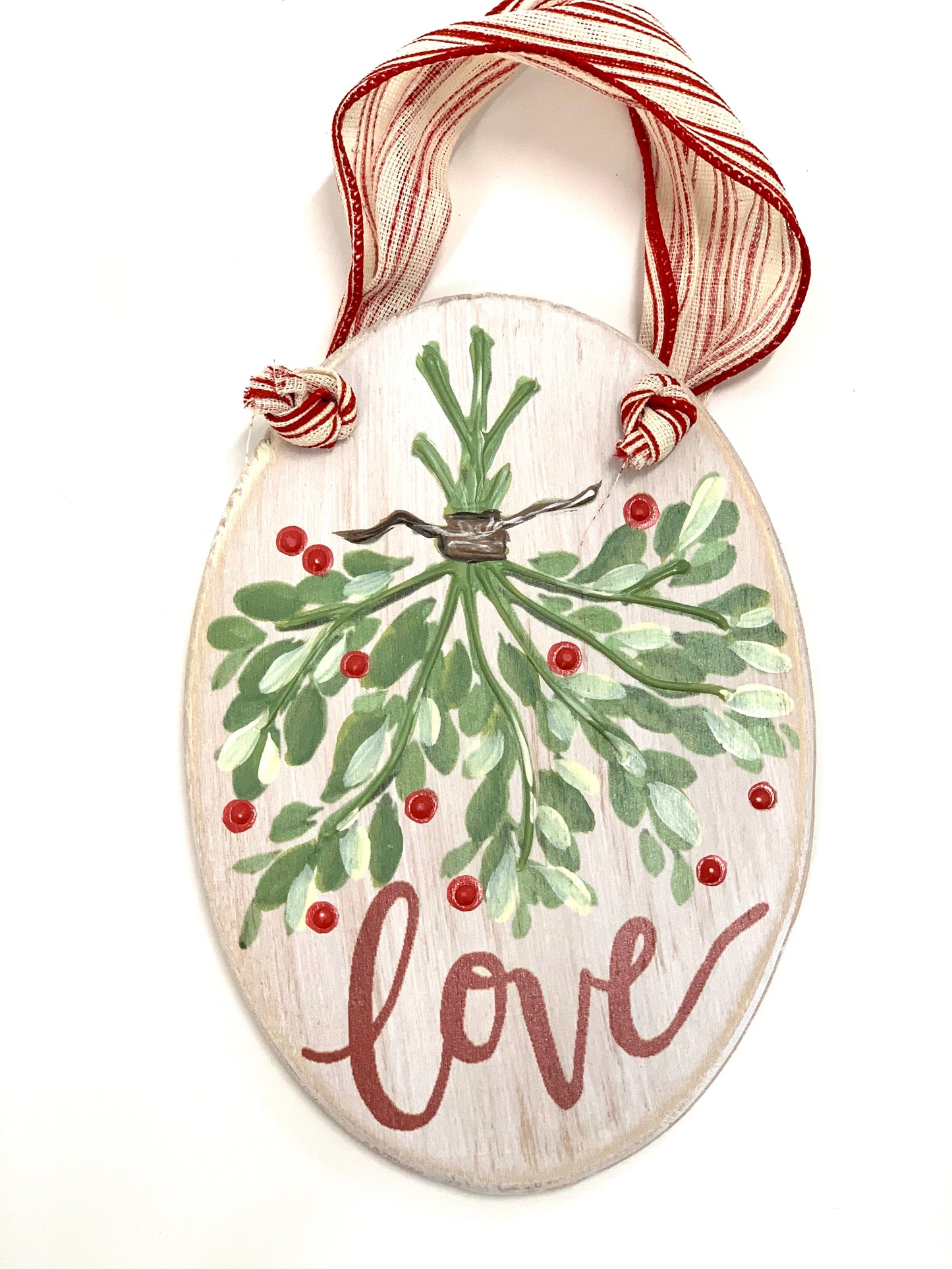 Mistletoe Christmas Wood Sign | Ornament - Designer DIY