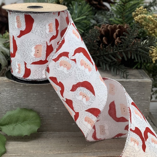 4" Santa DESIGNER Ribbon - Designer DIY