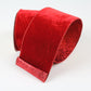 4" Red Glitter Velvet DESIGNER Ribbon - Designer DIY