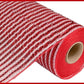 10" Red & White Striped Foil Mesh - Designer DIY