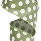 2.5" Green with White Polka Dot Ribbon - Designer DIY
