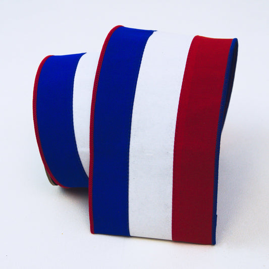 4" Patriotic Stripe DESIGNER Ribbon - Designer DIY