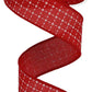 1.5" Red Check Ribbon - Designer DIY