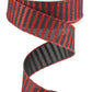 1.5" Black with Red Glitter Stripe Ribbon - Designer DIY