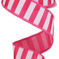 1.5" Pink & White Stripe Ribbon - Designer DIY