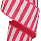 2.5" Pink & White Stripe Ribbon - Designer DIY