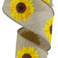 2.5" Natural Sunflower Ribbon - Designer DIY