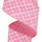 2.5" Pink with White Glitter Check Ribbon - Designer DIY