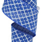 2.5" Blue with White Glitter Check Ribbon - Designer DIY