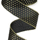 1.5" Black with Gold Metallic Dot Ribbon - Designer DIY