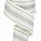 2.5" Ivory and Gray Stripe Ribbon - Designer DIY