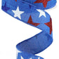 1.5" Royal Blue Patriotic Star Ribbon - Designer DIY