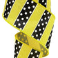 2.5" Yellow with Polka Dot Stripe Ribbon - Designer DIY