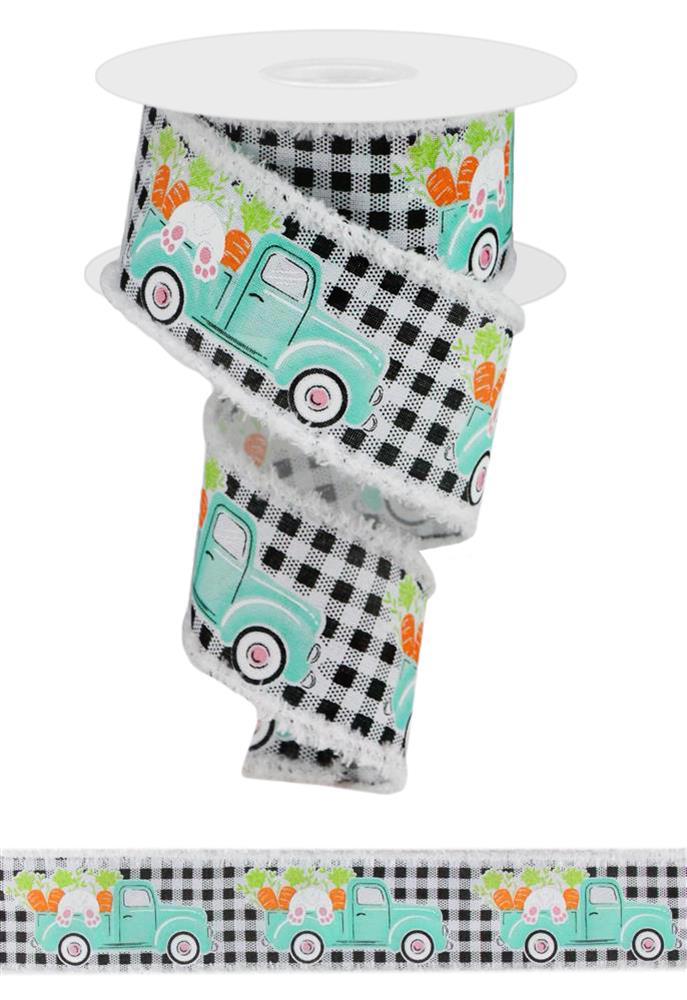 2.5" Plaid Bunny | Truck Ribbon - Designer DIY