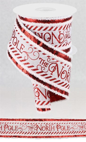 4" North Pole Snowdrift Ribbon - Designer DIY