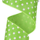 2.5" Lime Green Polka Dot Ribbon - Designer DIY