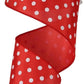 2.5" Red Polka Dot Ribbon - Designer DIY