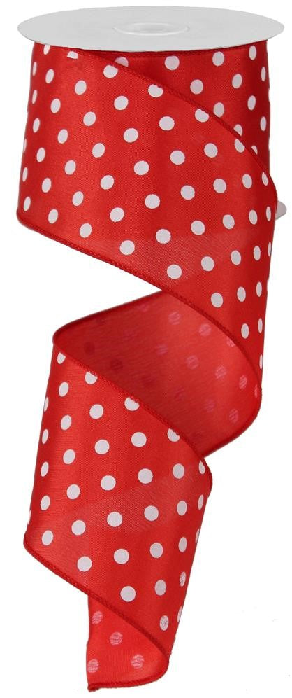 2.5" Red Polka Dot Ribbon - Designer DIY