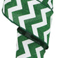 2.5" Emerald Green Chevron Ribbon - Designer DIY