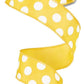 1.5" Yellow Polka Dot Ribbon - Designer DIY