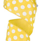 2.5" Yellow Polka Dot Ribbon - Designer DIY
